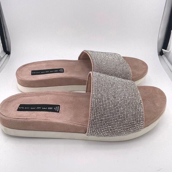 Steven by Steve Madden Saunders Rhinestone Slip On Sandals Size 8.5M - Picture 3 of 7